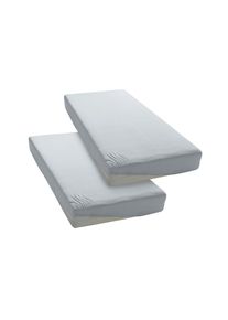 Spannbettlaken »PAPRIKA« Bettlaken, Laken, in zwei Qualitäten: Fleece & Jersey, 100% Polyester , grau , my home , Obermaterial: 100% Polyester