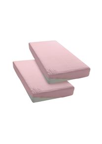 Spannbettlaken »PAPRIKA« Bettlaken, Laken, in zwei Qualitäten: Fleece & Jersey, 100% Polyester , rosa , my home , Obermaterial: 100% Polyester