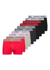 Jack & Jones JACK & JONES, Hommes Boxers 'JACJADON', bleu marine / gris chin&eacute; / rouge / noir