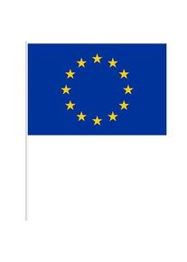 Bandiera UE con stick 15 x 23 cm