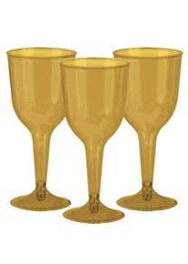 Amscan 20 Bicchieri oro con calice 295 ml