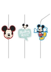 Procos 6 pailles Mckey Mouse transparentes 24cm