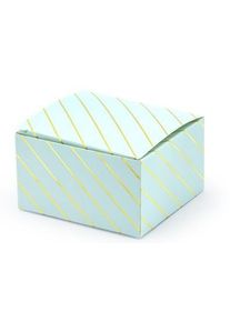 partydeco 10 coffrets cadeaux joyeux anniversaire menthe turquoise