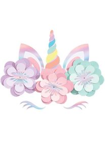 Rainbow Flower Einhorn Wanddeko Set
