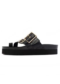 Bayton Zehentrenner 'Lucrezia' Damen Gr&ouml;&szlig;e 41 gold / schwarz