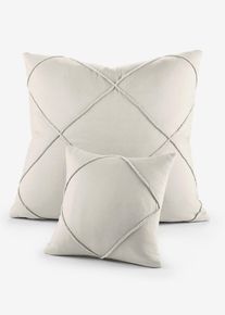 Couvre-lit avec carr&eacute;s en beige140x210 cm, bonprix