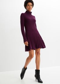 Strickkleid mit Rollkragen in lila, Gr&ouml;sse 40/42 (M), bonprix