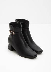Stiefeletten mit Schnalle in schwarz, Gr&ouml;sse 40, bonprix