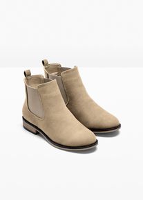 Chelsea-Boots in beige, Grösse 35, bonprix