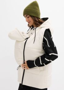 4-in-1 gefütterte Umstandsweste zum Wenden mit Trageeinsatz in beige, Grösse 52, bonprix