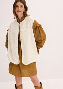 Gilet sans manches polaire en blanc, Taille 40/42 (M), Couleur/Motif: blanc nacré, bonprix