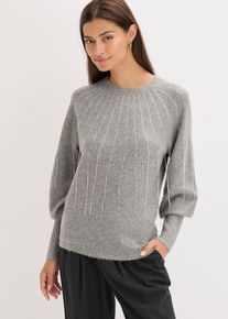Pullover mit Strass-Applikation in grau, Gr&ouml;sse 32/34 (XS), bonprix