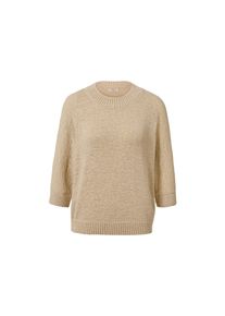 Tchibo - Pull d&rsquo;&eacute;t&eacute; en maille tricot&eacute; en fil &agrave; bandelettes - taille: S - beige