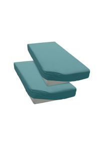 Spannbettlaken »PAPRIKA« Bettlaken, Laken, in zwei Qualitäten: Fleece & Jersey, 100% Polyester , grün , my home , Obermaterial: 100% Polyester