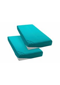 Spannbettlaken »PAPRIKA« Bettlaken, Laken, in zwei Qualitäten: Fleece & Jersey, 100% Polyester , blau , my home , Obermaterial: 100% Polyester