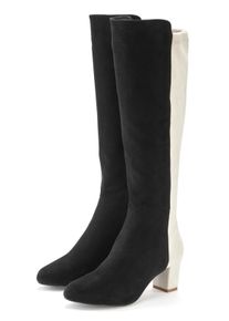 Lascana Witt Damen Stiefel, schwarz/wei&szlig;, Gr&ouml;&szlig;e 35, 100% Textil