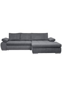 CARRYHOME Ecksofa , Grau , Textil , Füllung: Schaumstoff , Ottomane rechts, L-Form , 294x173 cm , Stoffauswahl, seitenverkehrt erhältlich, Schlafen auf Sitzhöhe, Rücken echt , Wohnzimmer, Sofas & Couches, Wohnlandschaften, Ecksofas