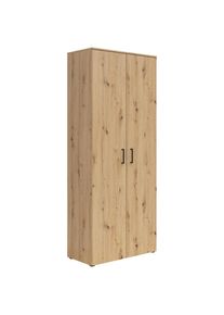 CARRYHOME Mehrzweckschrank , Weiss , Kunststoff , 5 F&auml;cher , 80x195x40 cm , FSC MIX , stehend , Garderobe, Garderobenschr&auml;nke