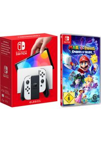 Nintendo Switch , Konsolen-Set »OLED« 64 GB inkl. Mario + Rabbids Sparks of Hope , weiss
