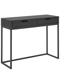 Novel Konsolentisch , Grau, Schwarz , Metall, Holzwerkstoff , 2 Schublade(n) Schubladen , rechteckig , eckig , 36x77x100 cm , Bsci , einfacher Aufbau , Wohnzimmer, Wohnzimmertische, Konsolentische