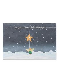 cityproducts Grußkarte Recycling Papier Engel mit Stern
