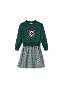 Tchibo - Robe molletonnée avec jupe tissée - Filles - taille: 146/152 - vert/bleu/à carreaux