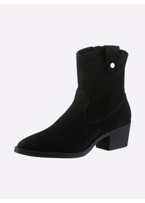 Caprice Witt Damen Stiefelette, schwarz, Größe 40, 100% Veloursleder
