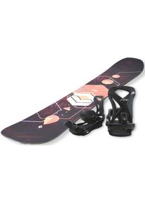 F 2 F2 Snowboard »FTWO Gipsy woman peach«, (Set, 2er-Pack), Inkl. Bindung mit Befestigungsmaterialien schwarz