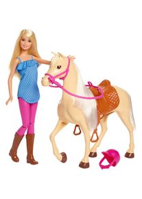 Barbie Anziehpuppe »Pferd mit Puppe«, Spielset bunt Puppen