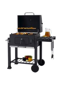 Tepro Holzkohlegrill &raquo;Grillwagen Toronto Click&laquo;, BxTxH: 115x67x107 cm grau Grills