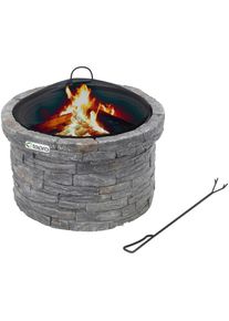Tepro Feuerstelle &raquo;Gladstone&laquo;, &Oslash;xH: 67, 5x49, 5 cm grau Feuerk&ouml;rbe
