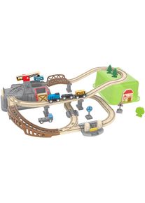HAPE Spielzeug-Eisenbahn &raquo;Eisenbahn-Baukasten&laquo;, (Set, 50 tlg.) bunt Spielzeugfahrzeuge