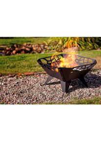 Dobar Feuerschale &raquo;Design&laquo;, BxLxH: 51, 5x51, 5x30 cm grau Feuerk&ouml;rbe