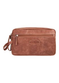 Bruno Banani Kulturbeutel, echt Leder braun Taschen