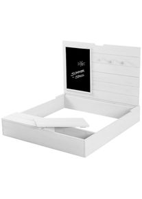 Roba® Sandkasten »Outdoor+«, aufklappbar mit Deckel, HxBxT: 65, 5 x 85, 5 x 80 cm grau