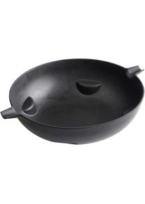 Tepro Wok, Gusseisen, 35, 3 cm Durchmesser schwarz Pfanne