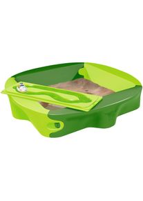 BIG Sandkasten »«, BxTxH: 138x138x27 cm bunt dunkelgrün/hellgrün