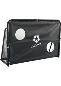 L.A. Sports Fußballtor »Soccer Goal Champion«, (Set, Fußballtor mit Torwandplane, inkl. Bodenanker für Stabilität) schwarz