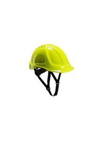 Portwest Portwest Hi-Viz Yellow Safety Helmet with Chin Strap, Ventilated - PS55YER