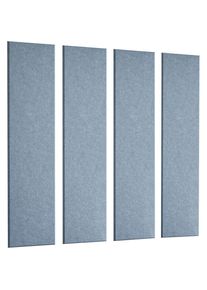 Akustik-Wandplatte, HxB 1200 x 300 mm, VE 4 Stk, blau eurokraft basic