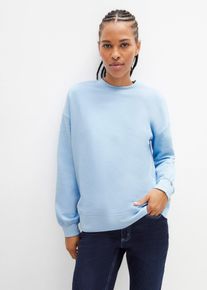 Oversize-Sweatshirt aus reiner Baumwolle in blau, Grösse 48/50 (XL), 100% Baumwolle, bonprix