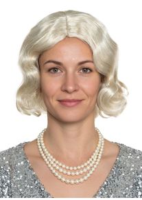 maskworld 20er Jahre Wasserwelle Per&uuml;cke hellblond