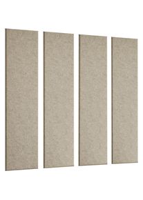 Akustik-Wandplatte, HxB 1200 x 300 mm, VE 4 Stk, beige, ab 10 VE eurokraft basic
