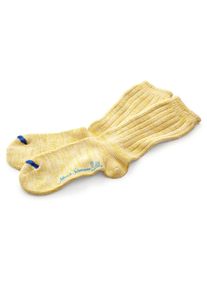 Merz b. Schwanen Unisex-Socke Gelb-Natur-Melange