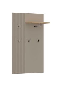 Home Affaire , Garderobenpaneel »Luminara« 1 Stk. tlg. Wandgarderobe breit mit eleganter Rillenoptik - (B/T/H) 85/26/133 cm , beige , Vier...