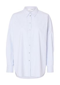 Selected Bluse 'Nova' Damen Gr&ouml;&szlig;e S taubenblau / wei&szlig;