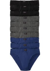 Slip mit weicher Baumwolle (10er Pack) in schwarz, Gr&ouml;sse 5 (M), 100% Baumwolle, bonprix