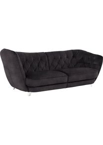 Big-Sofa »Retro« stylischer Hochlehner , schwarz , LEONIQUE