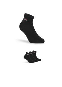 Fila , Jugendliche , Kurzsocken »UNISEX QUARTER PLAIN SOCKS« 3 Stk. tlg. mit eingestrickem Logo , schwarz , Quarter Socks von Fila
