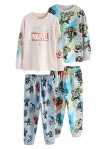 next Schlafanzug Jungen Gr&ouml;&szlig;e 134 rauchblau / graumeliert / gr&uuml;n / wollwei&szlig;